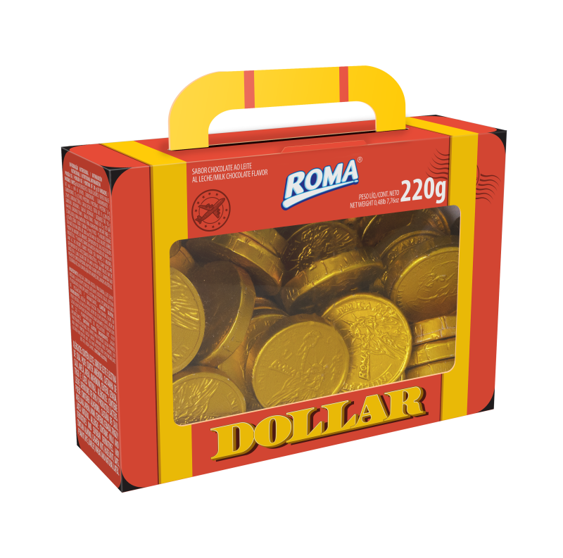 Monedas Maleta DOLLAR 220g - Chocolates Roma